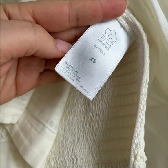 Farm Rio Off White Lace Embroidered Top size XS - Picture 6 of 7